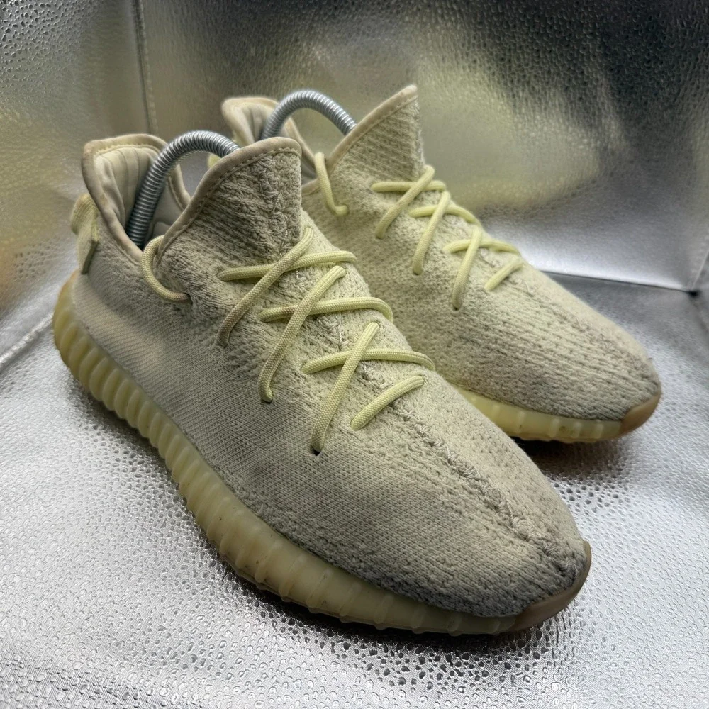 Size 8 Adidas Yeezy Boost 350 V2 Butter Yellow Mens Sneakers Shoes F36980